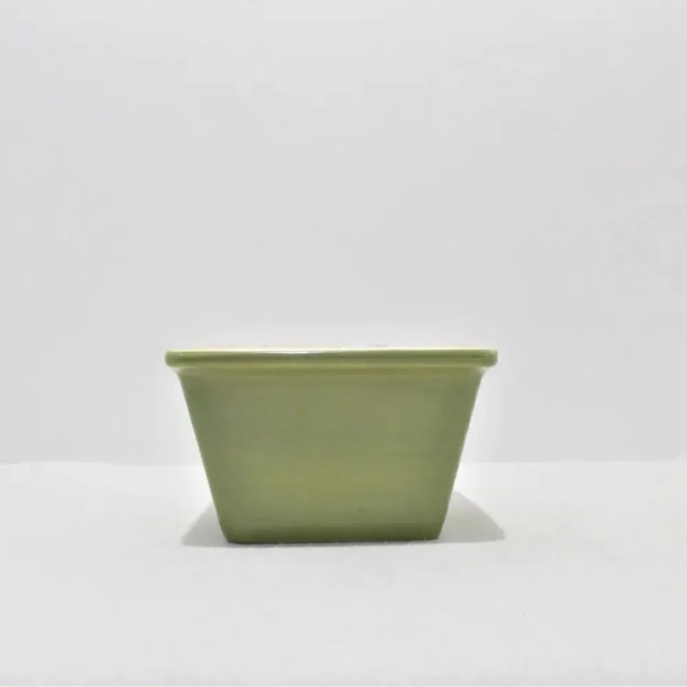 Tastefully Simple HOST COLLECTION Green Square DIP BOWL / OVEN BAKING DISH